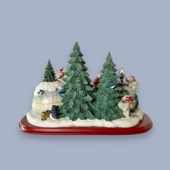 Dreamsicles At the North Pole The Danbury Mint Lighted Cherubs Snowman Christmas - Picture 2 of 10